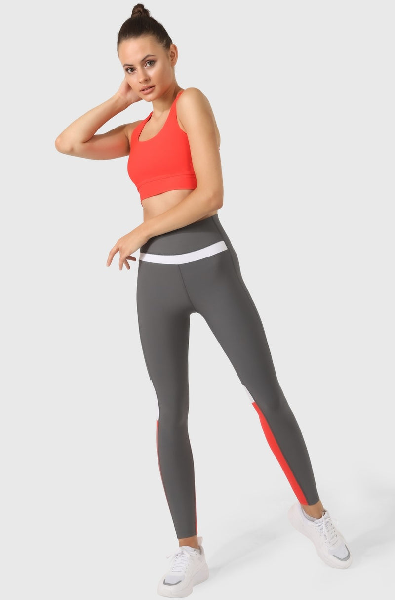 Activewear Sports Sets Grey Floral Bra Legging Sets Yoga Sets #EMS1900 –  Ellie Mei