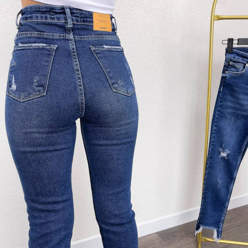 High Waist Ripped Jeans